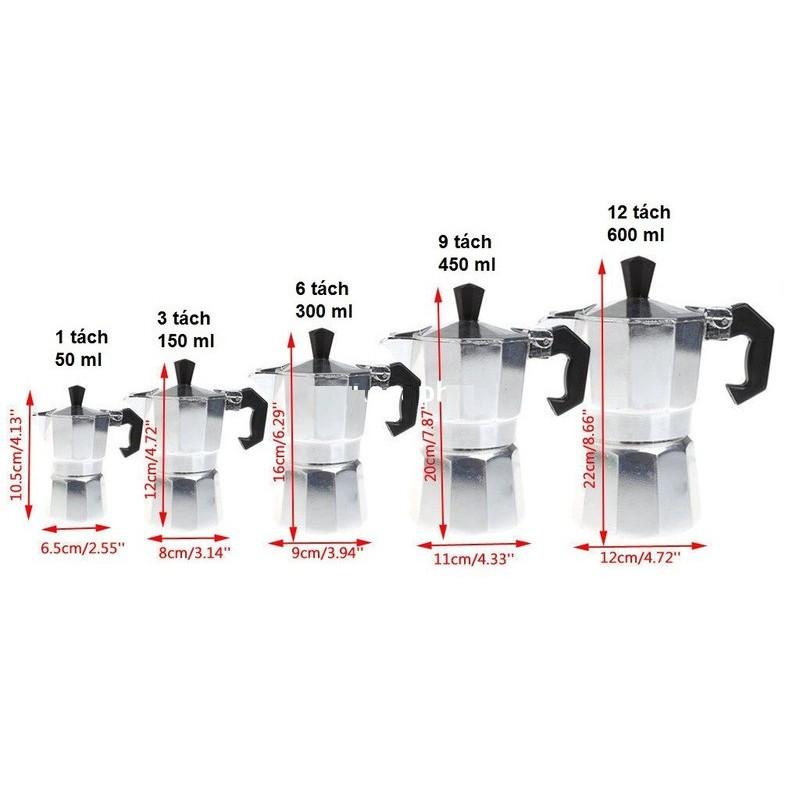 ĐÁY ẤM CAFE MOKA 300ml - ĐÁY BÌNH MOKAPOT 6 CUP NHÔM