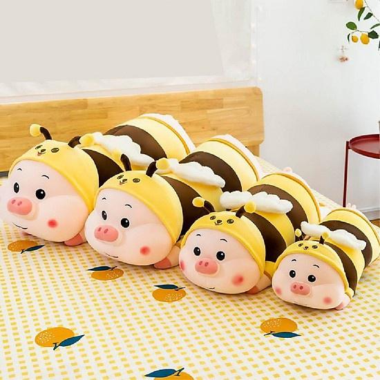 Gấu Bông Lợn Biến Hình Ong Dễ Thương Heo Ong Nhồi Bông Cute Size Lớn, Gấu bông heo Cosplay, Gối ôm hình heo lai ong