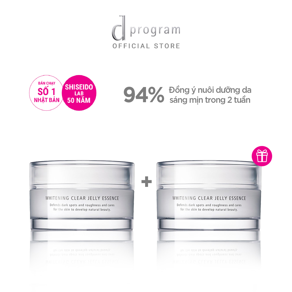 Combo 2 Tinh Chất Dưỡng Trắng Da dProgram Dạng Jelly 60g