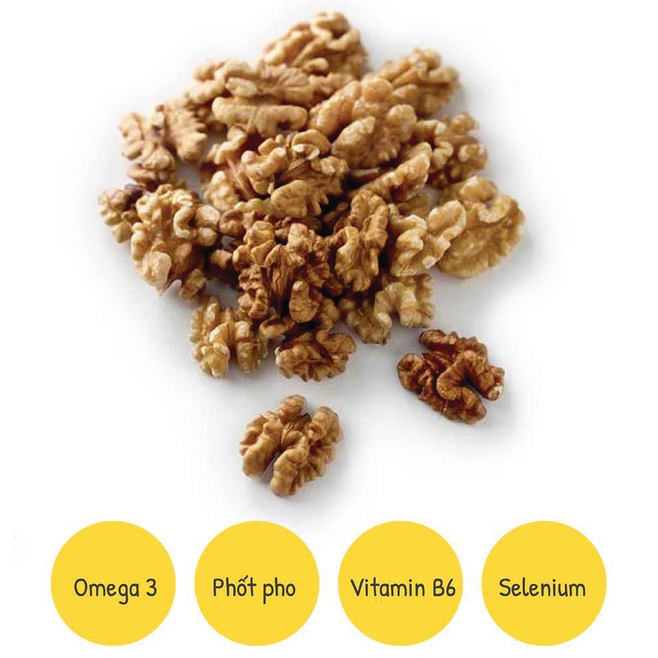 Mixed Nuts 3 loại hạt dinh dưỡng tách vỏ (Macca,óc chó,hạnh nhân) 500g 