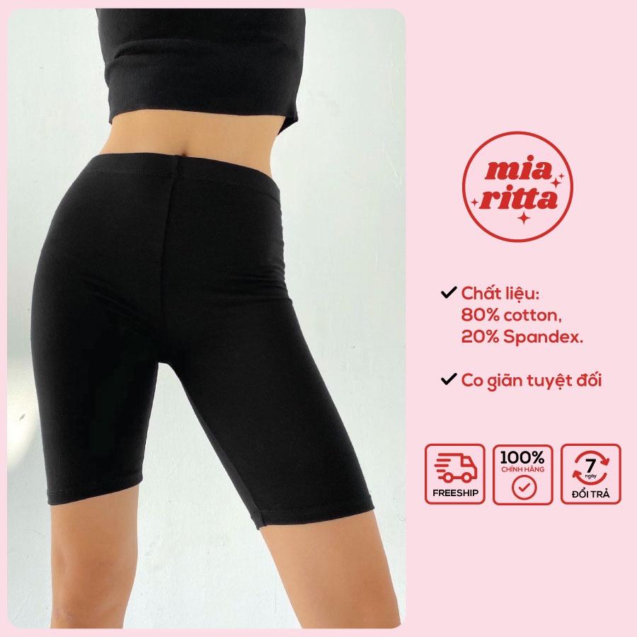 Quần biker short thun nữ legging đùi siêu co giãn chính hãng Mia Ritta Q368