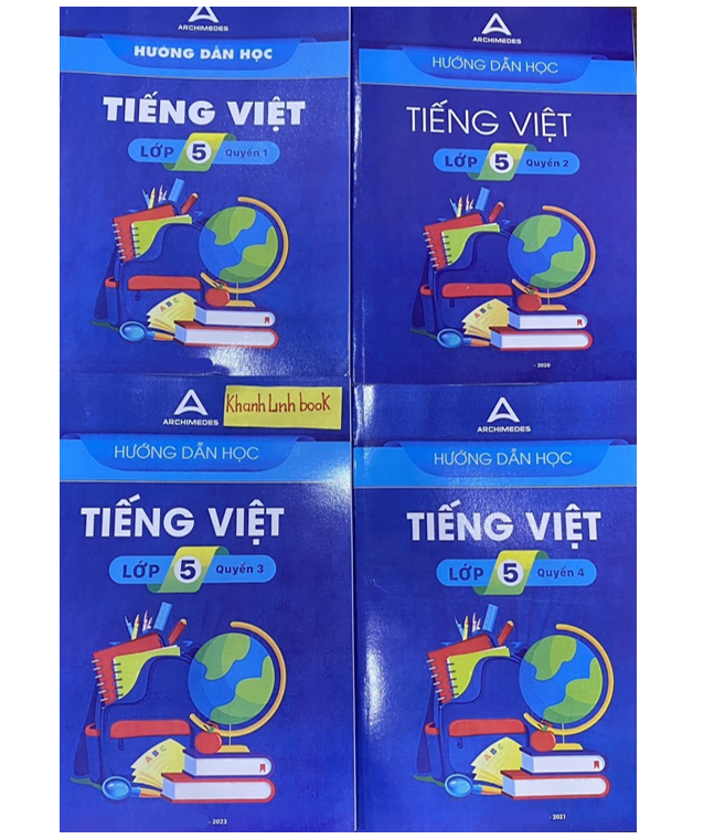 Sách - Combo 4 cuốn Hướng dẫn học tiếng việt lớp 5