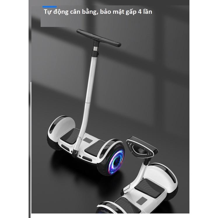 Xe cân bằng điện 2 bánh Smart Balance 10 inch, kèm sạc nhanh, 2 tay điều khiển và chân kẹp - Phát nhạc Bluetooth App