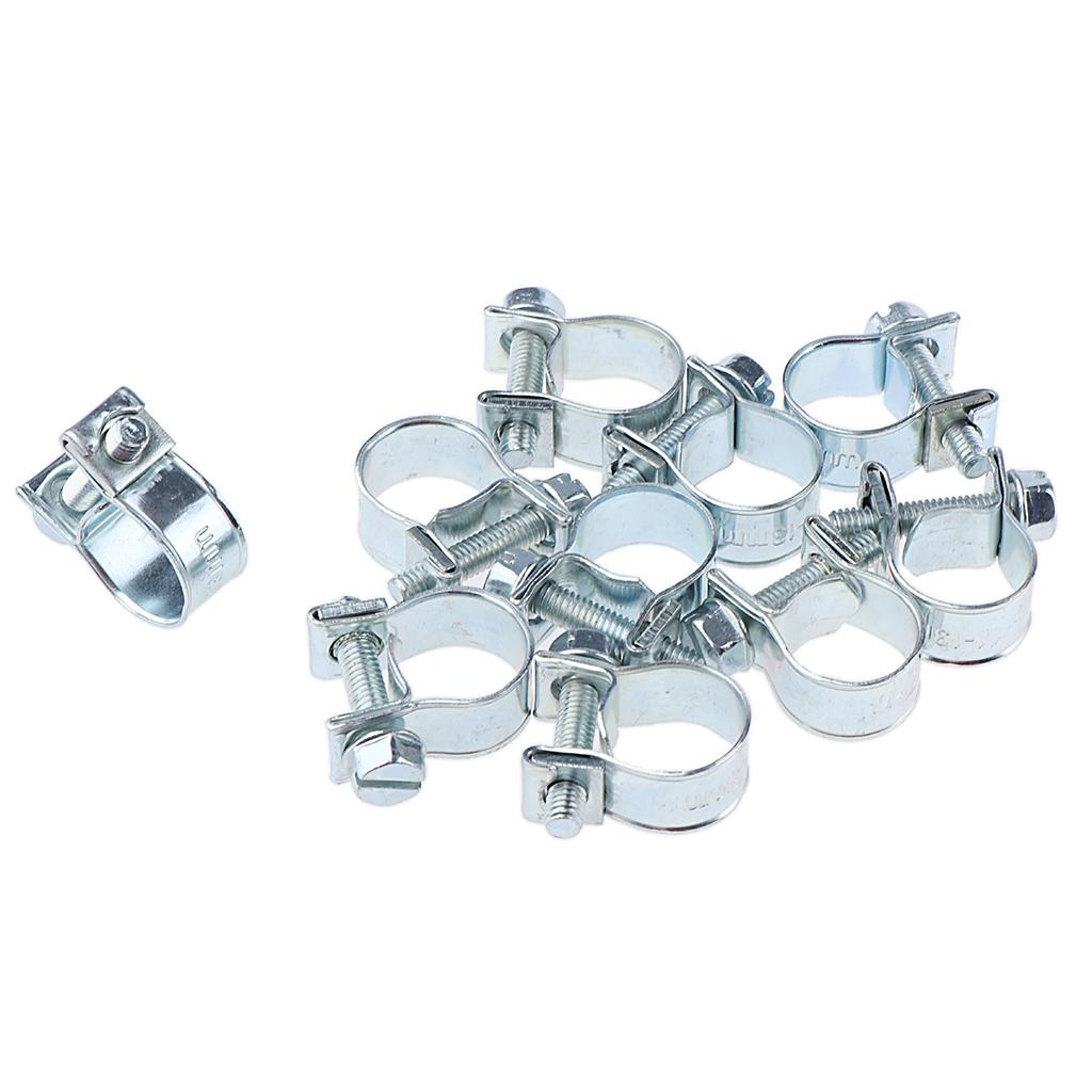 20x Spring Hose Pipe Clips Clamps Fuel Water Line Worm Clip Ø 11 - 13mm