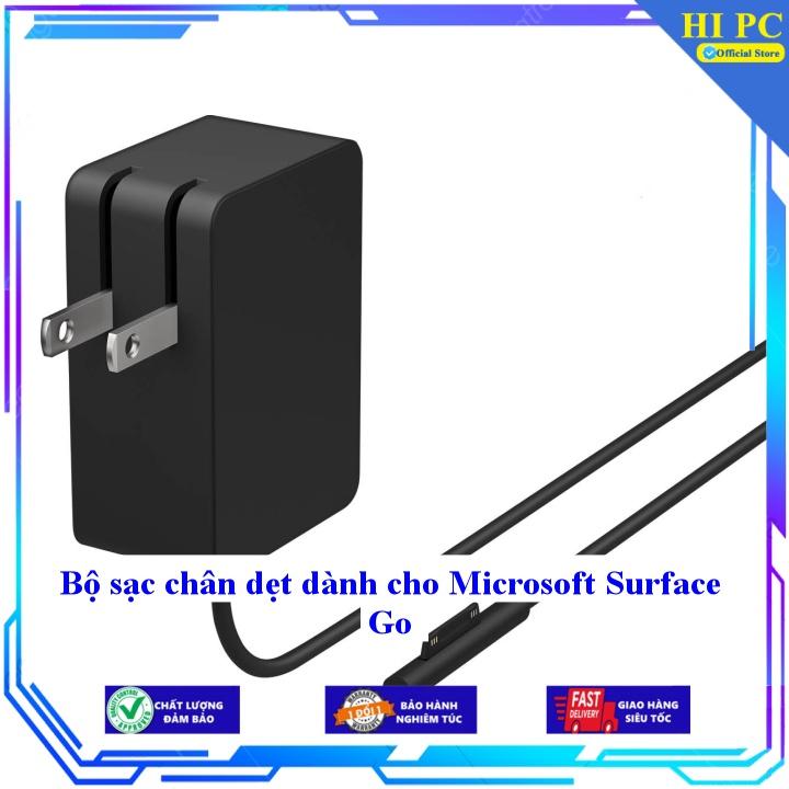 Bộ sạc chân dẹt dành cho Microsoft Surface Go - Kèm Dây nguồn - Hàng Nhập Khẩu