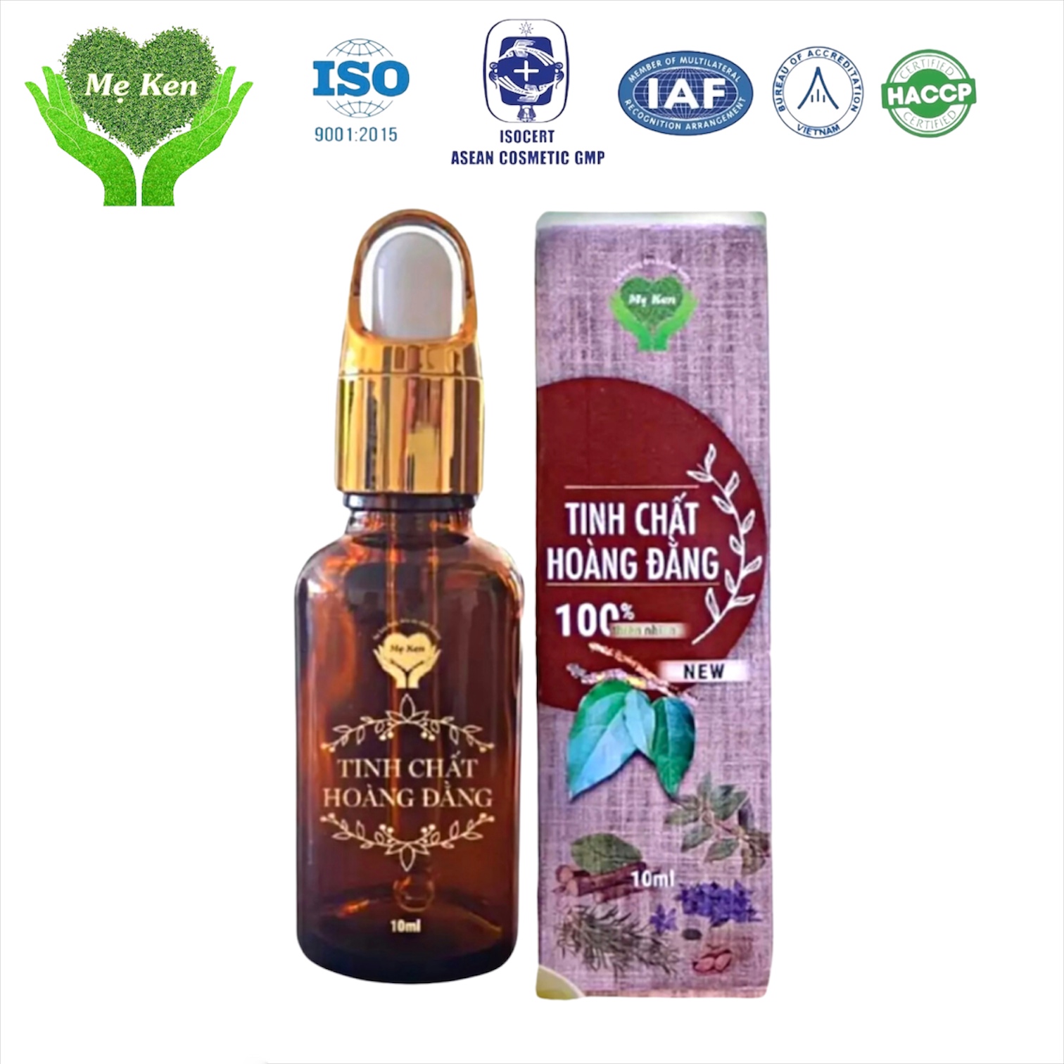 Tinh Chất Hoàng Đằng MẸ KEN 10ml- Serum mụn (bọc, mủ, sưng, viêm, dị ứng...)