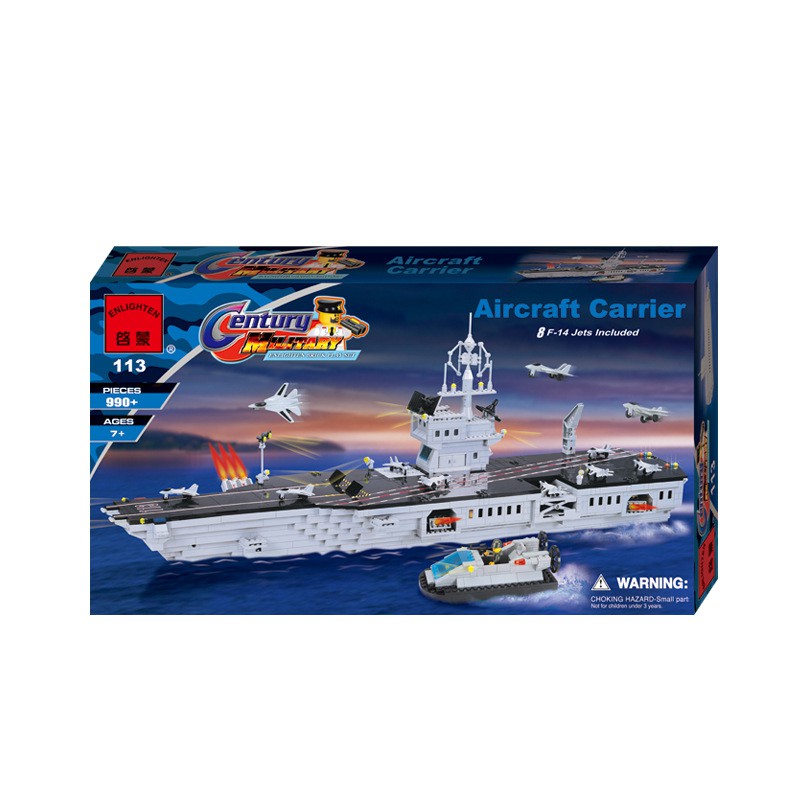 Đồ chơi Lắp Ráp Tàu Sân bay khổng lồ 113, Lego Enlighten Aircraft 113, Xếp hình thông minh [1000 mảnh ghép]