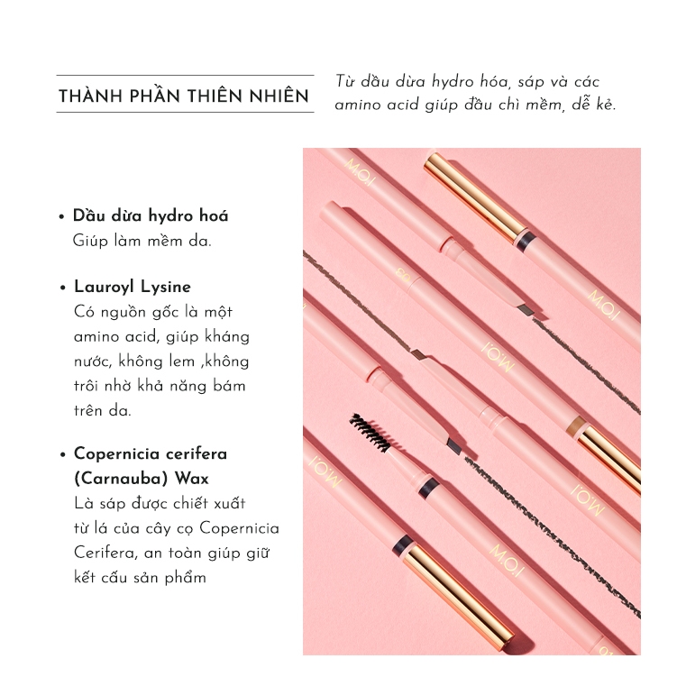 Bộ M.O.I Bút kẻ mắt nước M.O.I Perfect Shape Eyeliner + Chì kẻ mày Perfect Shape Eyebrow Pencil