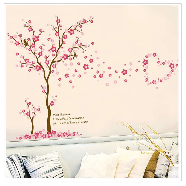 Decal trang trí Cây đào nhỏ AmyShop DCX055