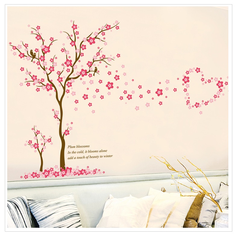 Decal trang trí Cây đào nhỏ AmyShop DCX055 (100 x 167 cm)