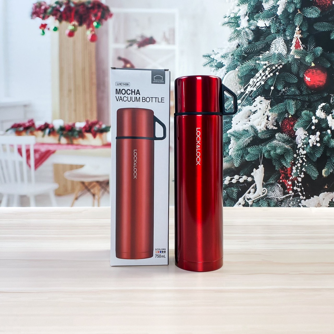 Bình Giữ Nhiệt Lock&Lock Mocha Vacuum Bottle LHC1438 750ml - Hàng chính hãng, bằng thép không gỉ