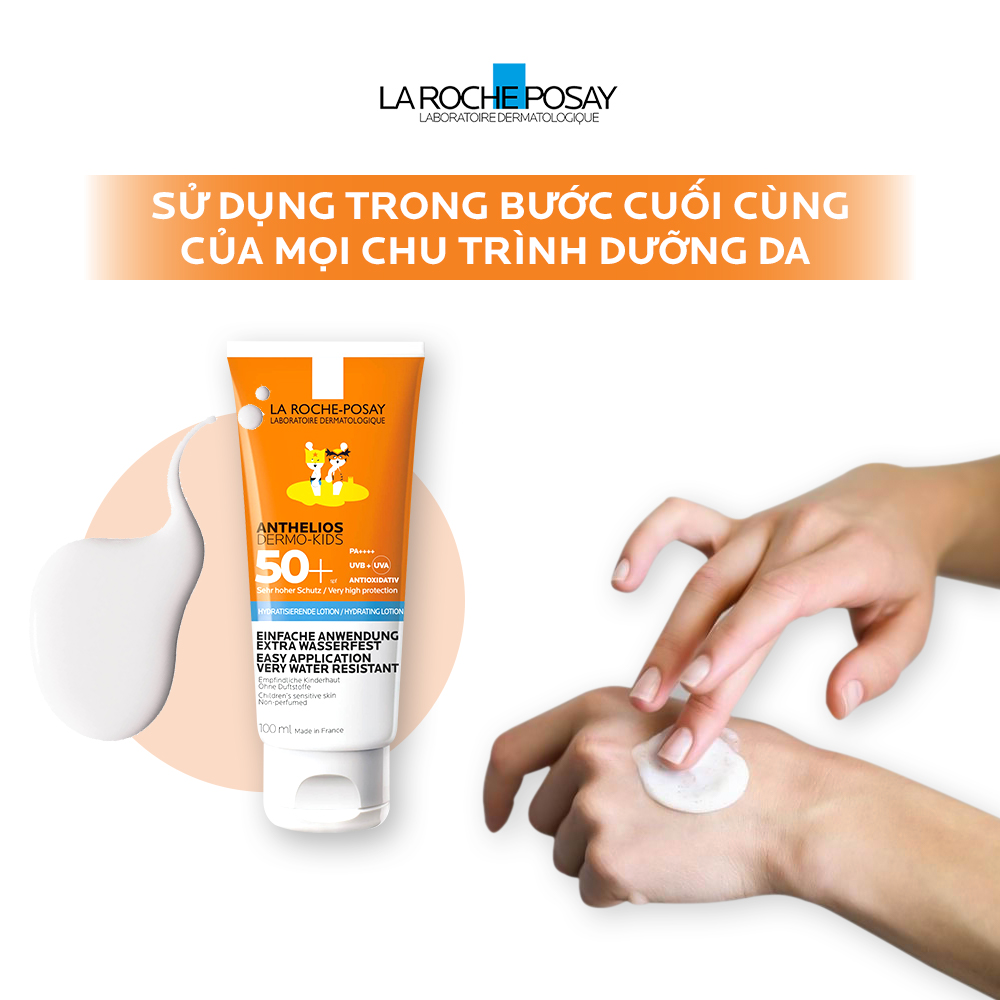 Kem Chống Nắng Dạng Sữa Cho Trẻ Em La Roche-Posay Anthelios Dermo Kid SPF 50+ UVB &amp; UVA (100ml)