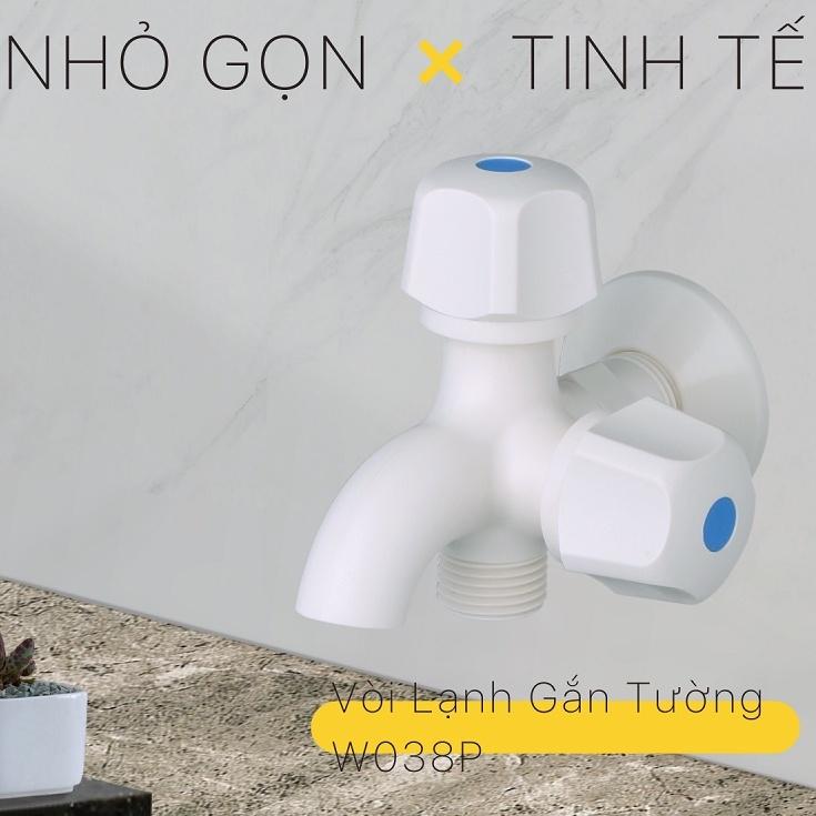 W038P - Vòi gắn tường lạnh phi 21