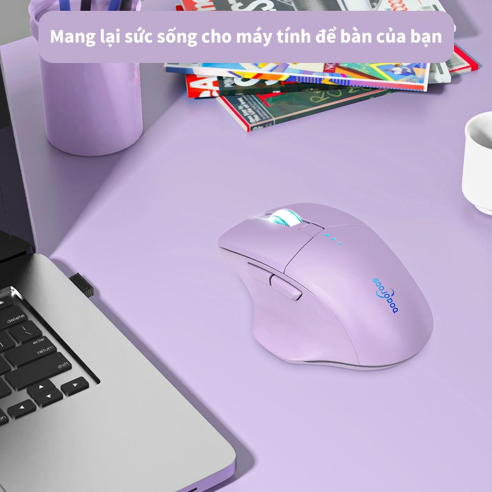 M09 - Chuột Không Dây Bluetooth 4000DPI Máy Tính USB 2.4GHz Ergonomic Scrolling Hiển Thị Pin Thích hợp cho Game