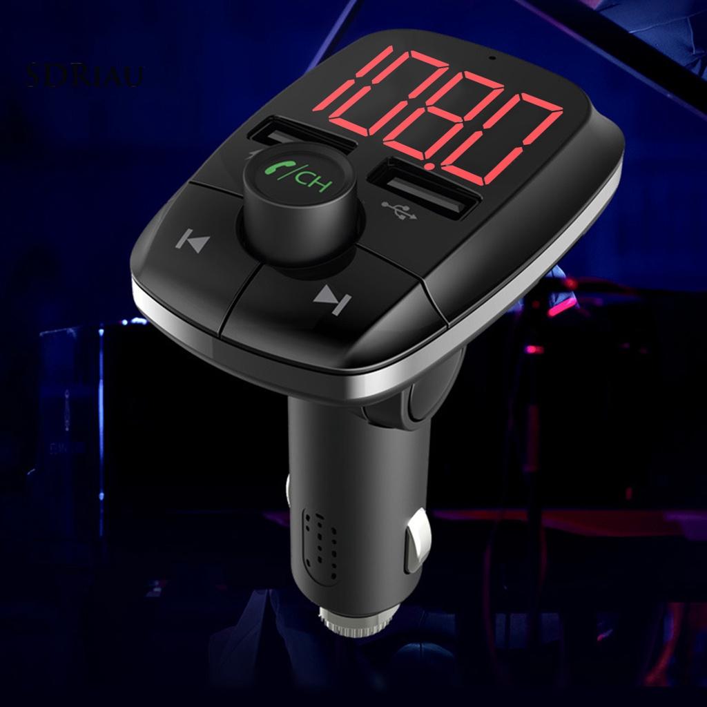 *QCDZ* T50 FM Transmitter Quick Charging Digital Display Built-in MIC Car Bluetooth FM MP3 Player for Automobile
