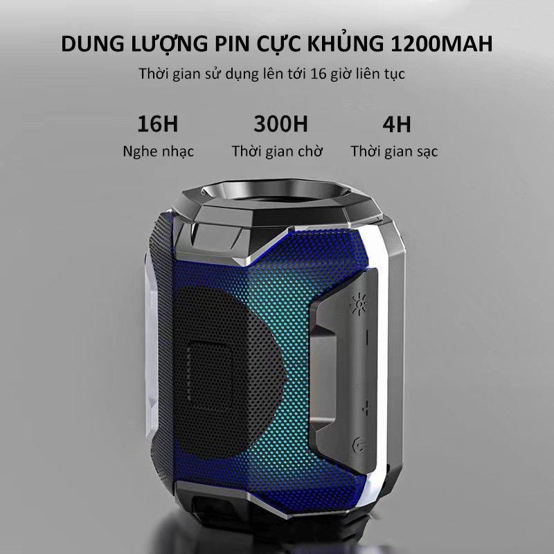 Loa bluetooth mini MINPRO A005 không dây giá rẻ đèn led theo nhạc bluetooth 5.0