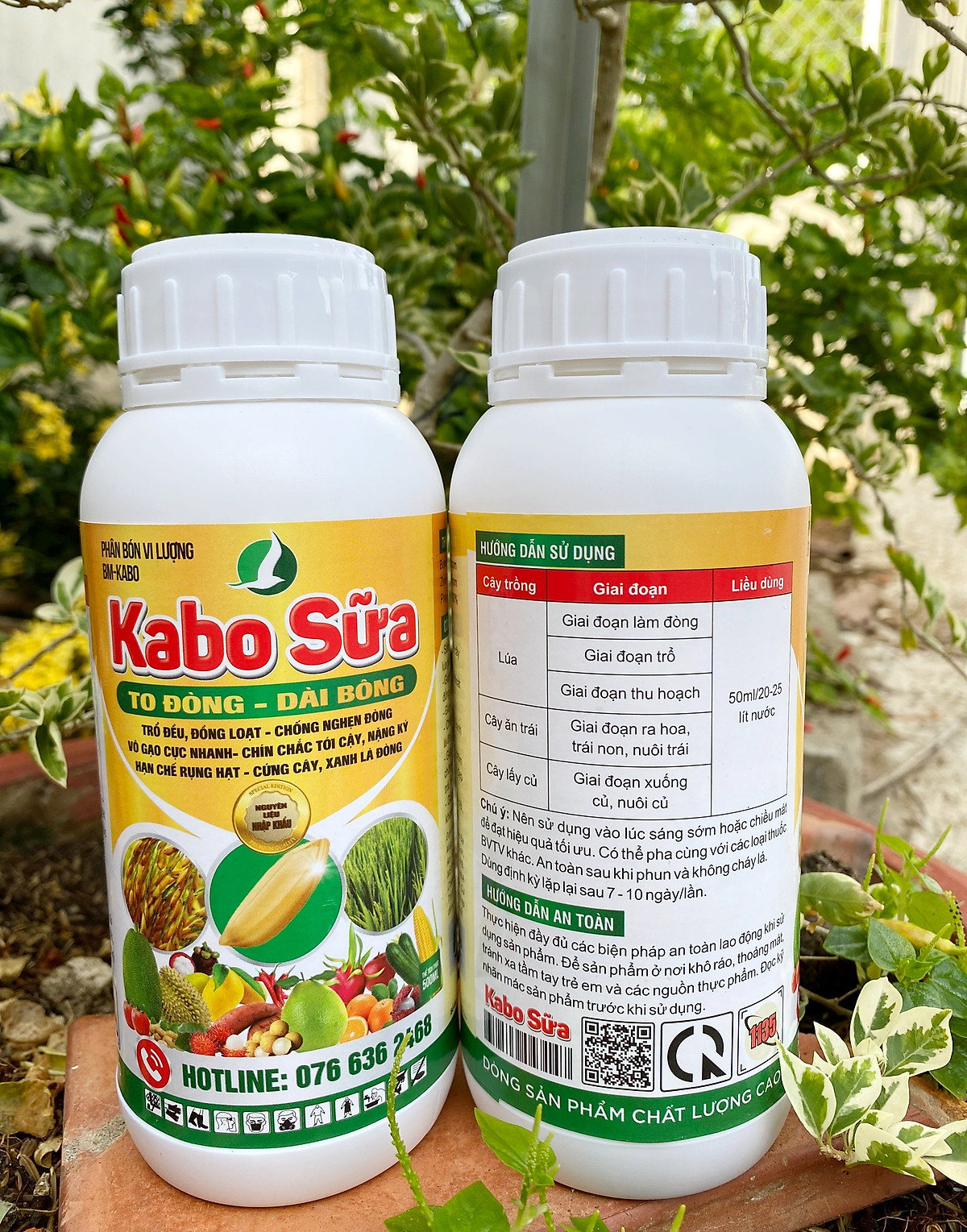 PHÂN BÓN CHUYÊN LÚA GIAI ĐOẠN TRỔ, GIÚP TRỔ THOÁT ĐỒNG LOẠT, TO ĐÒNG, DÀI BÔNG - KABO SỮA 500ML