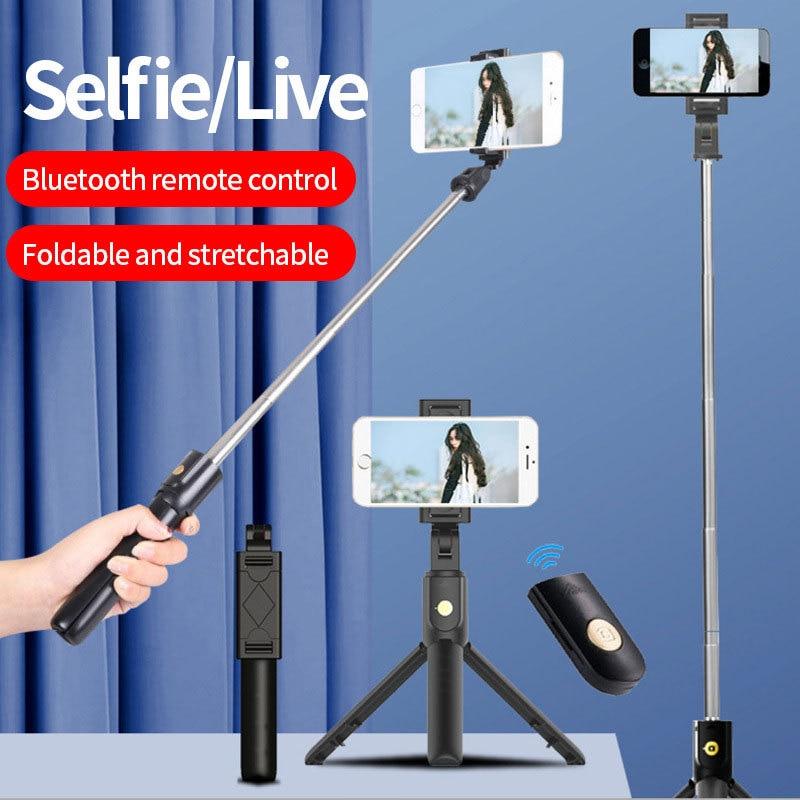 Người giữ ảnh selfie stickdegree kéo dài chân máy phát sóng trực tiếp hỗ trợ tất cả các điện thoại di động bluetooth điều khiển từ xa tiktok shoo