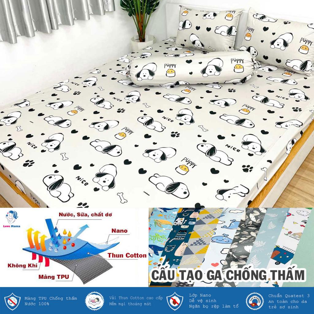 Ga chống thấm Cotton cao cấp chó puppy đang yêu không bí, không sột soạt, thoáng mát