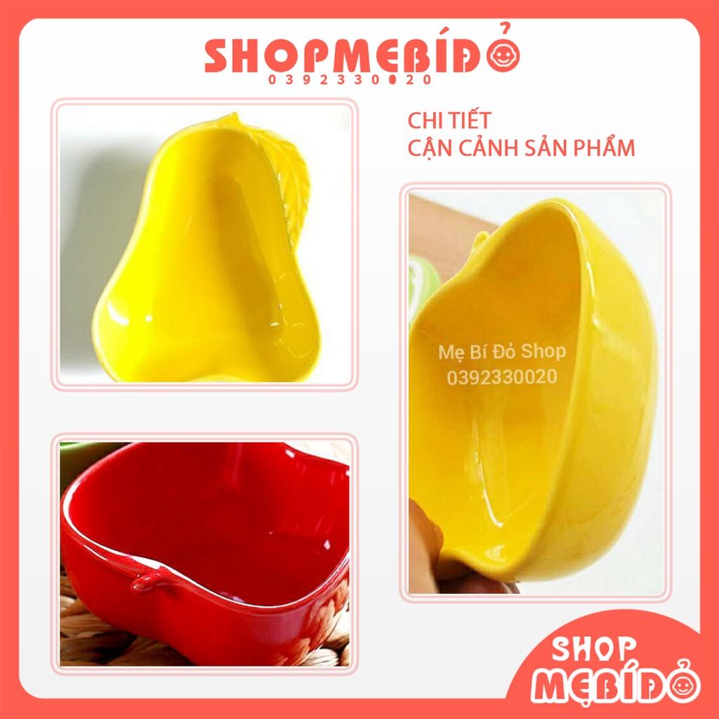 Bát Ăn Dặm Gốm Sứ Kiểu Nhật Hình Quả Táo Nhỏ Cho Bé