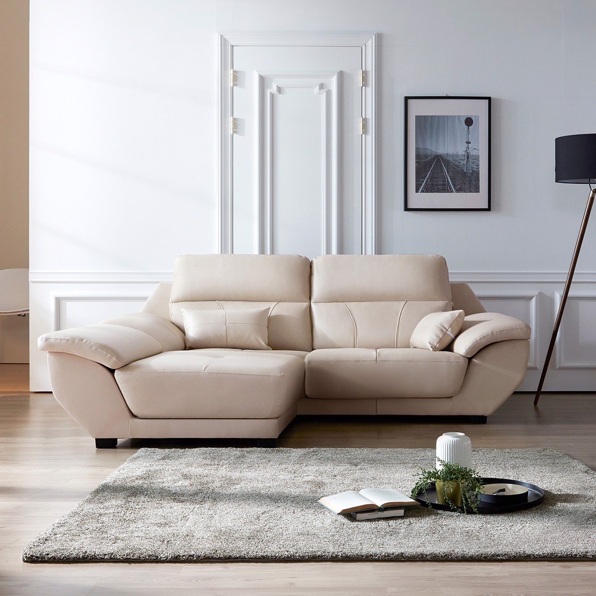 GHẾ SOFA DA THẬT 3 CHỖ NGỒI SF312A - Nội Thất Hàn Quốc Dongsuh Furniture