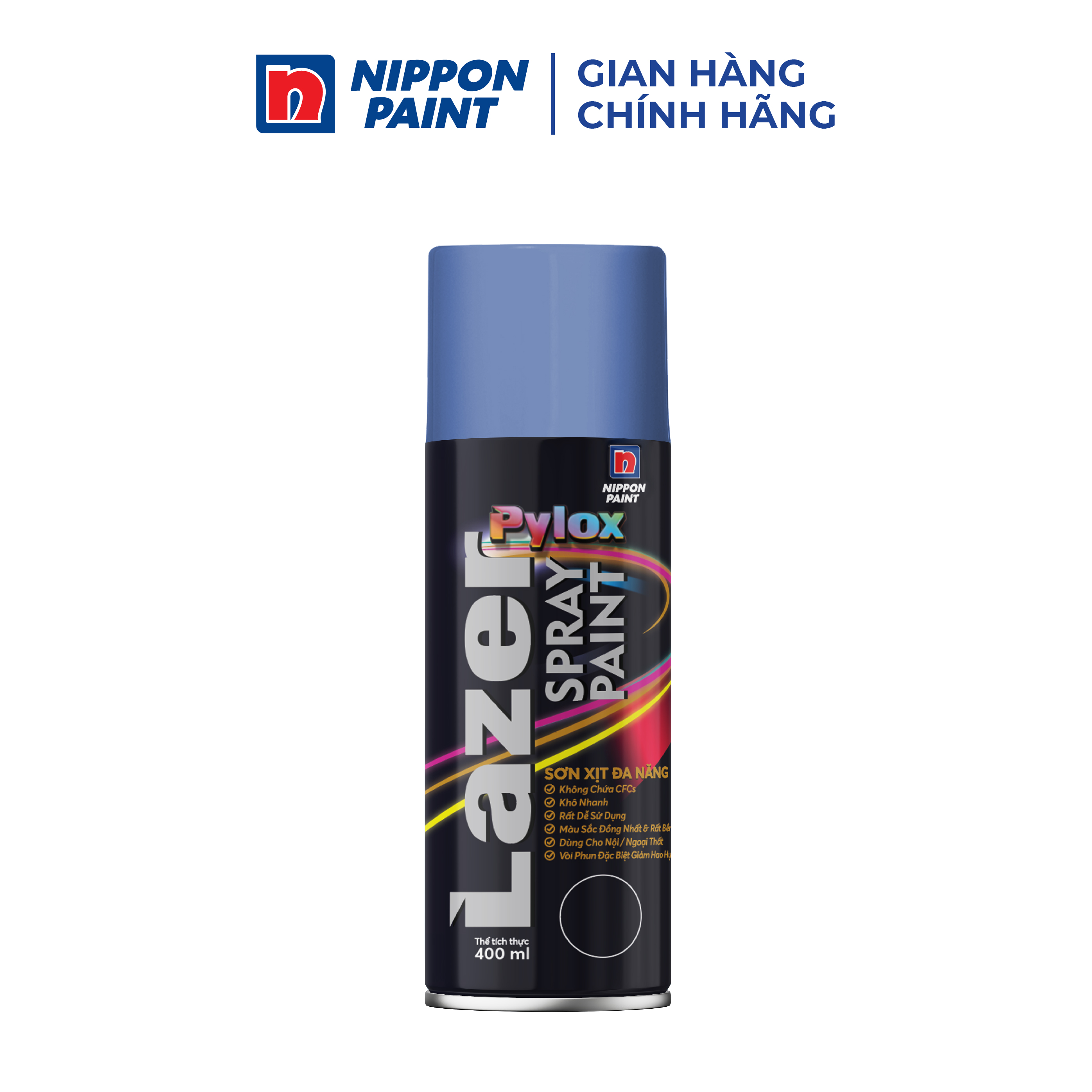 Sơn xịt đa năng Pylox Lazer  - 83 VIOLET - Chính hãng NIPPON PAINT - Dung tích 400ml