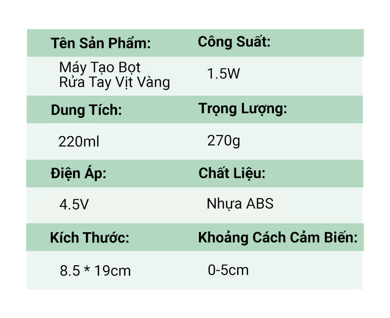 Máy Tạo Bọt Xà Phòng Rửa Tay KUNBE Hình Vịt Vàng Cảm Biến Tự Động Tiện Lợi