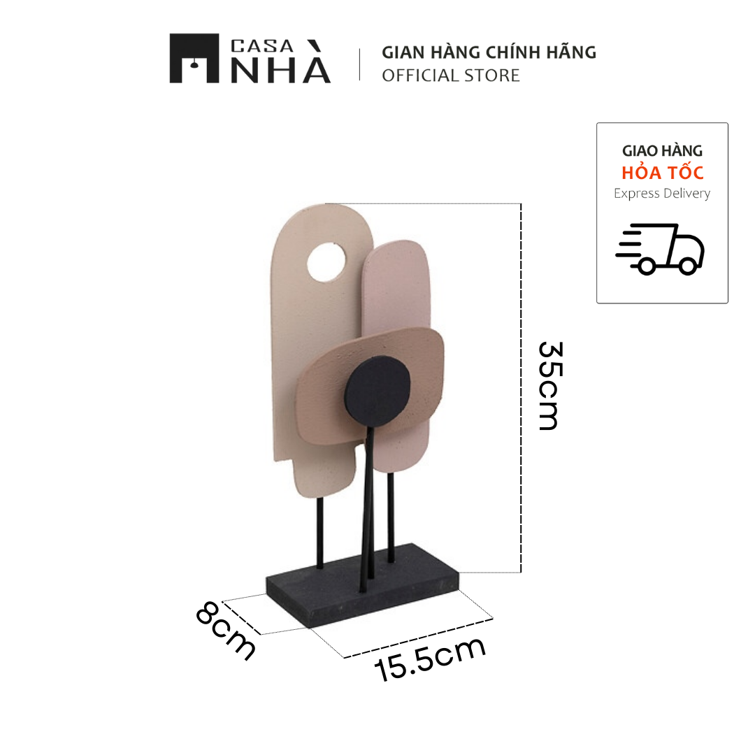 Tượng trang trí hình khối trừu tượng, hiện đại để bàn/ tủ - Tượng decor ELENA