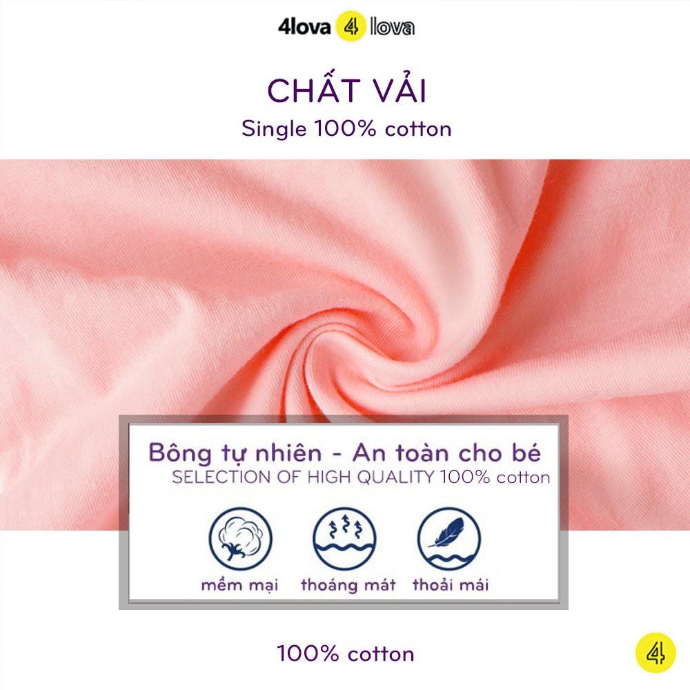 Áo hai dây cho bé gái 4LOVA họa tiết xinh xắn hàng chính hãng từ 6-30kg