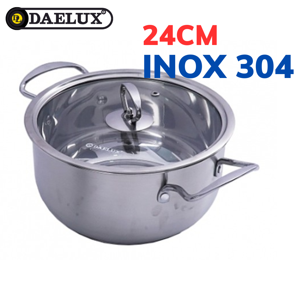 Daelux Bộ 3 nồi Inox DXSP-GS3 (size 16 + 20 + 24cm) -Hàng chính hãng