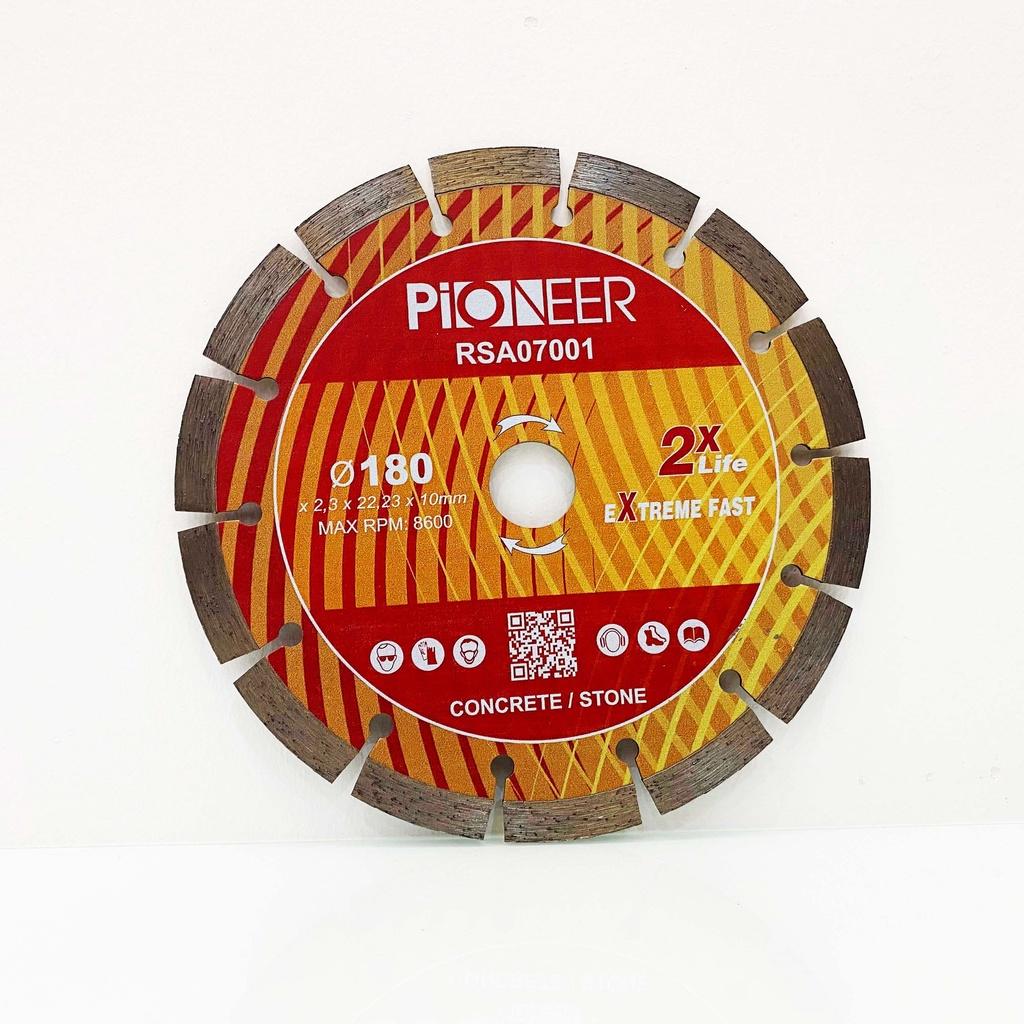 LƯỠI CẮT GẠCH - ĐÁ RSA07001 14 răng đường kính phi Ø180mm công nghệ ép nóng cao cấp
