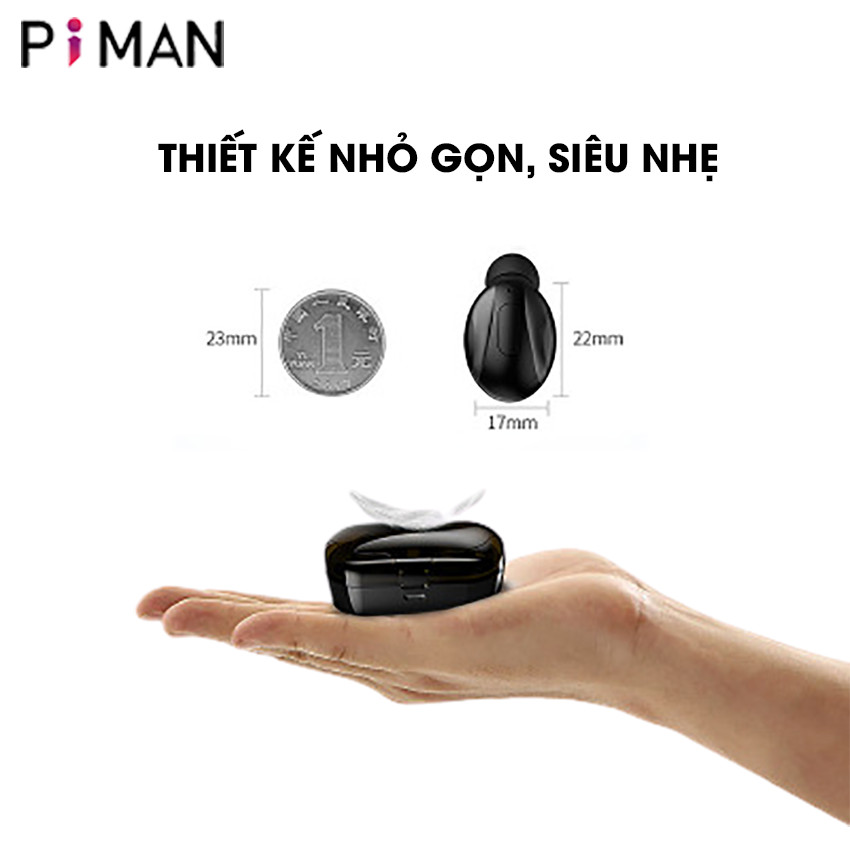 Tai Nghe Bluetooth 5.0 không dây nhét tai mini thể thao Gaming pin trâu- Đèn LED hiển thị Phần Trăm Pin - Hàng chính hãng - TNBT14