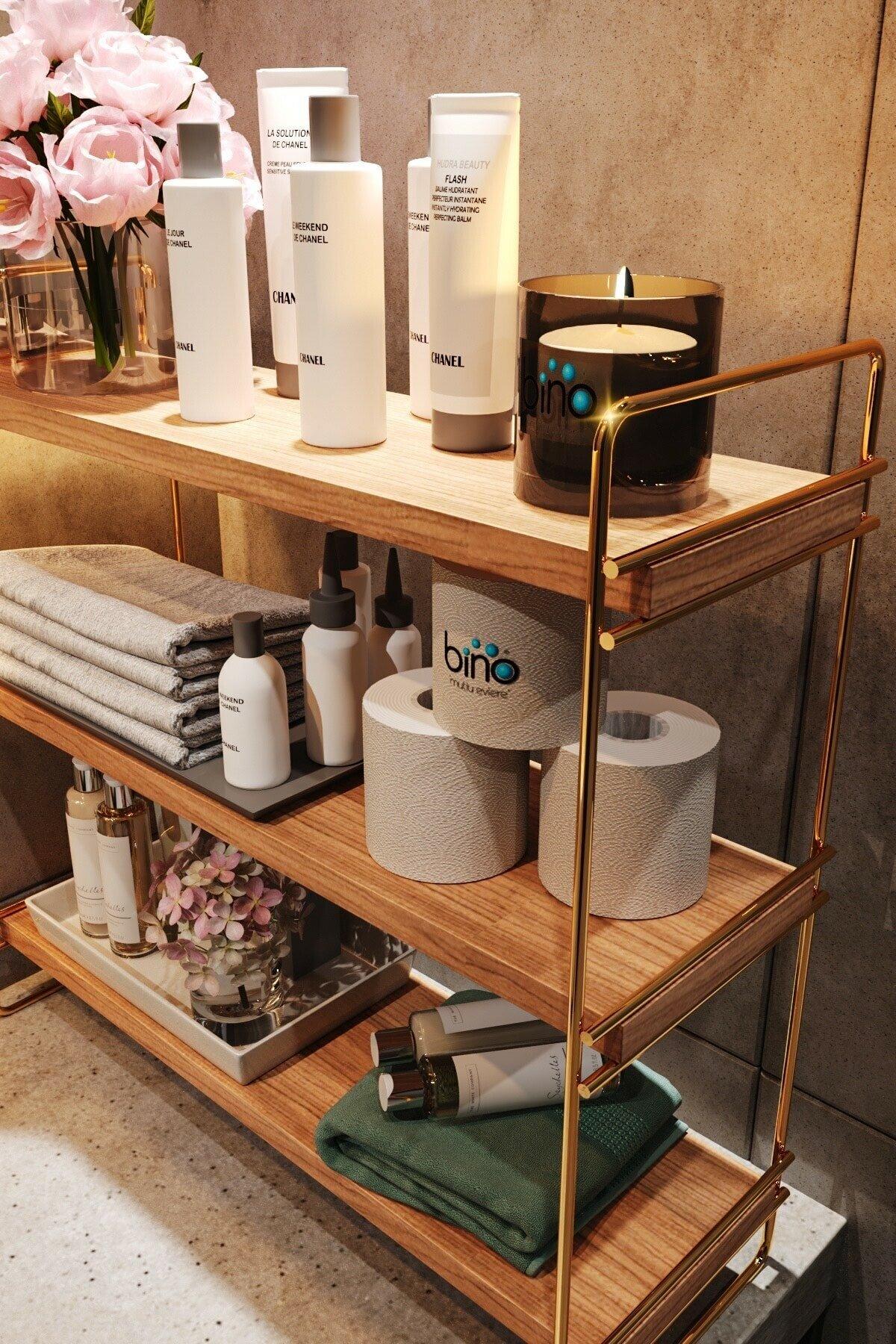 Máy Tính Để Bàn Kệ Sắp Xếp Nhà Bếp Nhà Tắm Kệ Sách Lưu Trữ Quản Lý Nữ Dây Thép Vàng Không Gỉ Bàn Dịch Vụ Giá Để Trang Trí Nhà Cửa