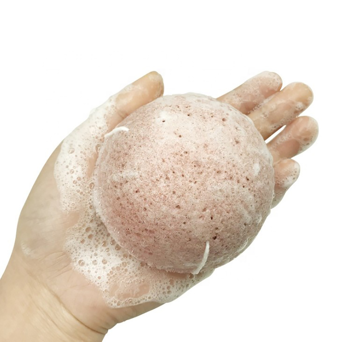 Mút rửa mặt Konjac Nhật Bản, hiệu quả làm sạch da, tẩy trang, mát xa, tẩy tế bào chết MINISO NATURAL KONJAC CLEANSING SPONGE chính hãng màu hồng nhạt – MNS082
