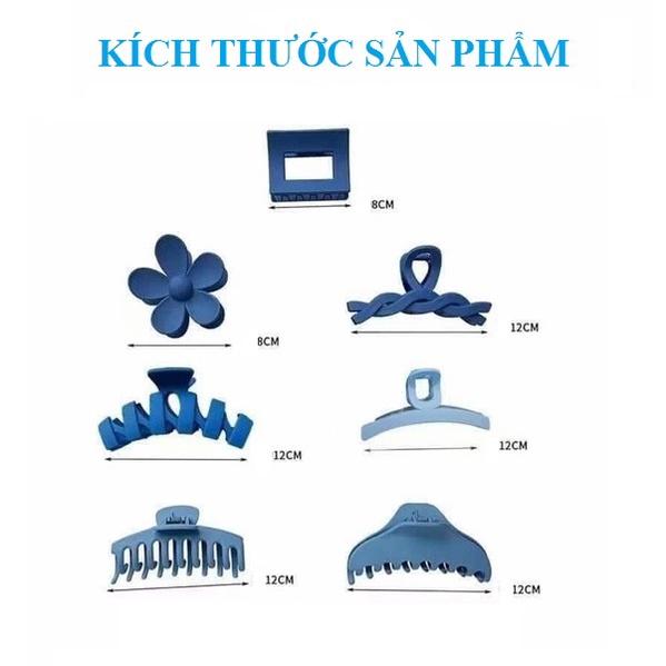 Set 8 Kẹp Tóc Màu Xanh Dương phong Cách Hàn Quốc Thiết Kế Đơn Giản Thời Trang