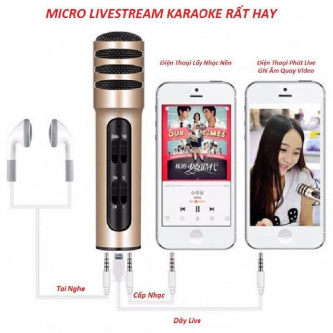 Bộ Micro Thu Âm C7 chống ồn, live stream, Hát Karaoke quay video, ghi âm, Vlog, Chơi game, trò chuyện qua Zoom ,smartphone, máy tính bảng, máy tính để bàn, laptop, Tai Nghe Siêu Bass Có Mic Đàm Thoại, Giá đỡ điện thoại để bàn đa năng tiện dụng xoay 270 độ