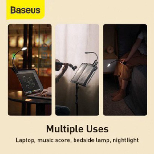 Đèn Đọc Sách Mini, Pin Sạc Tiện Dụng Comfort Reading Mini Clip Lamp Hàng Chính Hãng Baseus