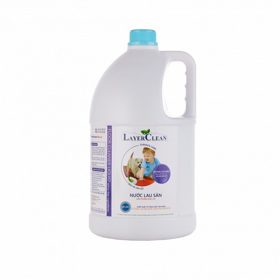 Nước lau sàn hữu cơ Layer CLean Hương gió biển can 5 lít