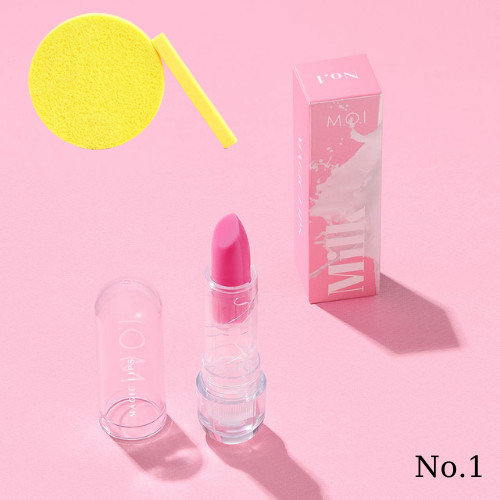 Son Dưỡng M.O.I MAGIC LIPS Hồ Ngọc Hà Màu No 1. Milk , Tặng Kèm Mút Rửa Mặt