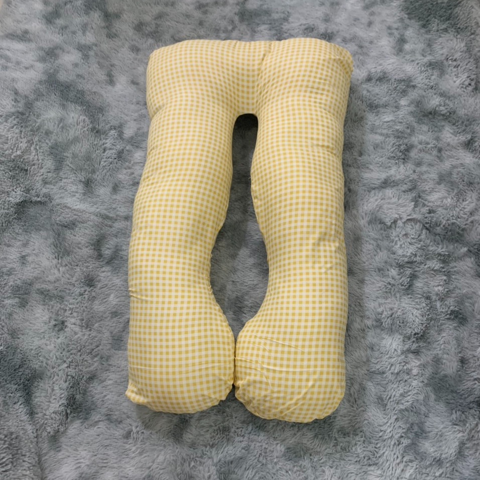 GỐI CHỮ U ĐA NĂNG DÀNH CHO BÀ BẦU - CARO VÀNG