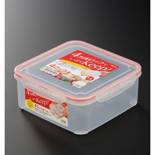 Hộp đựng thực phẩm khóa chặt chịu được nhiệt trong lò vi sóng Inomata 1.3L Nội địa Nhật Bản