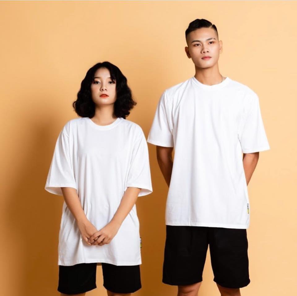 Áo thun Oversize Trắng Trơn Form Rộng Tay Lỡ Unisex Streetwear