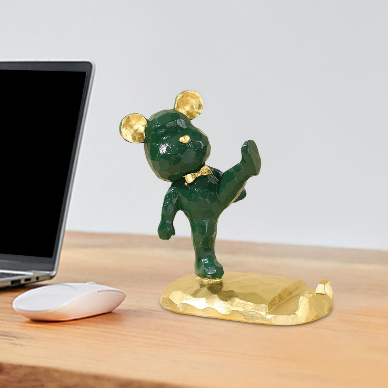 Universal Bear Sculpture Mobile Phone Stand Home Desk