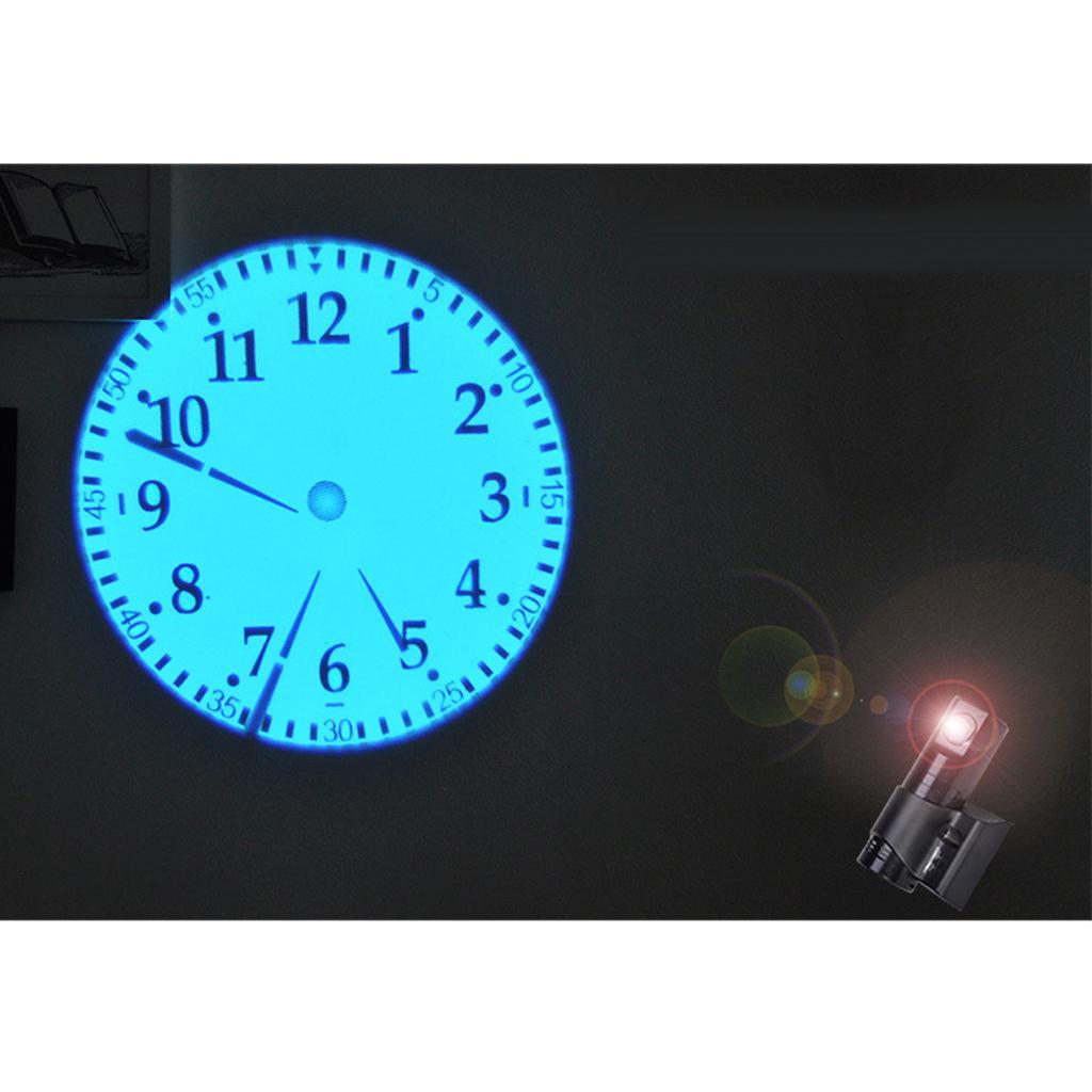 LED Light Clock Wall Digital Dial Display Projection Clock Bedroom UK Plug