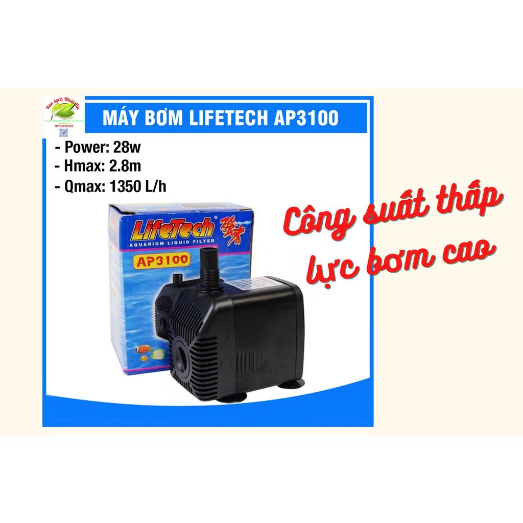 Máy bơm chìm nhãn hiệu Lifetech dòng AP3100 dùng trong giàn rau thủy canh hoặc bể cá công suất thấp đẩy cao 3 mét