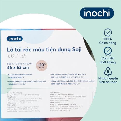 Lô túi rác màu tiện dụng Inochi - Soji 4 x10L