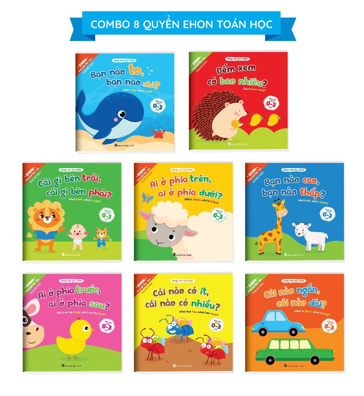 Bộ Ehon toán học đầu đời cho bé từ 0-3 tuổi: Cùng con học toán