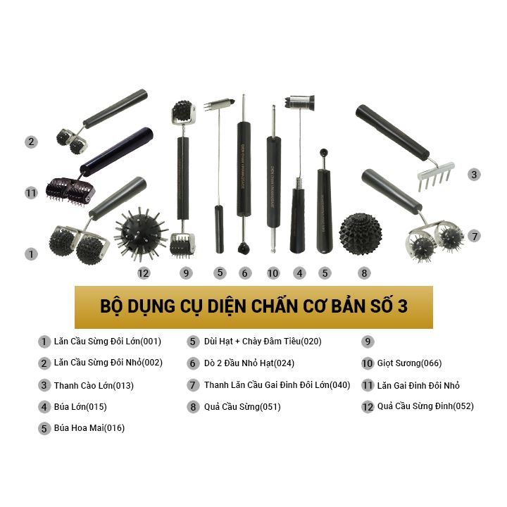 Bộ dụng cụ diện chẩn cơ bản số 3 (13 món)