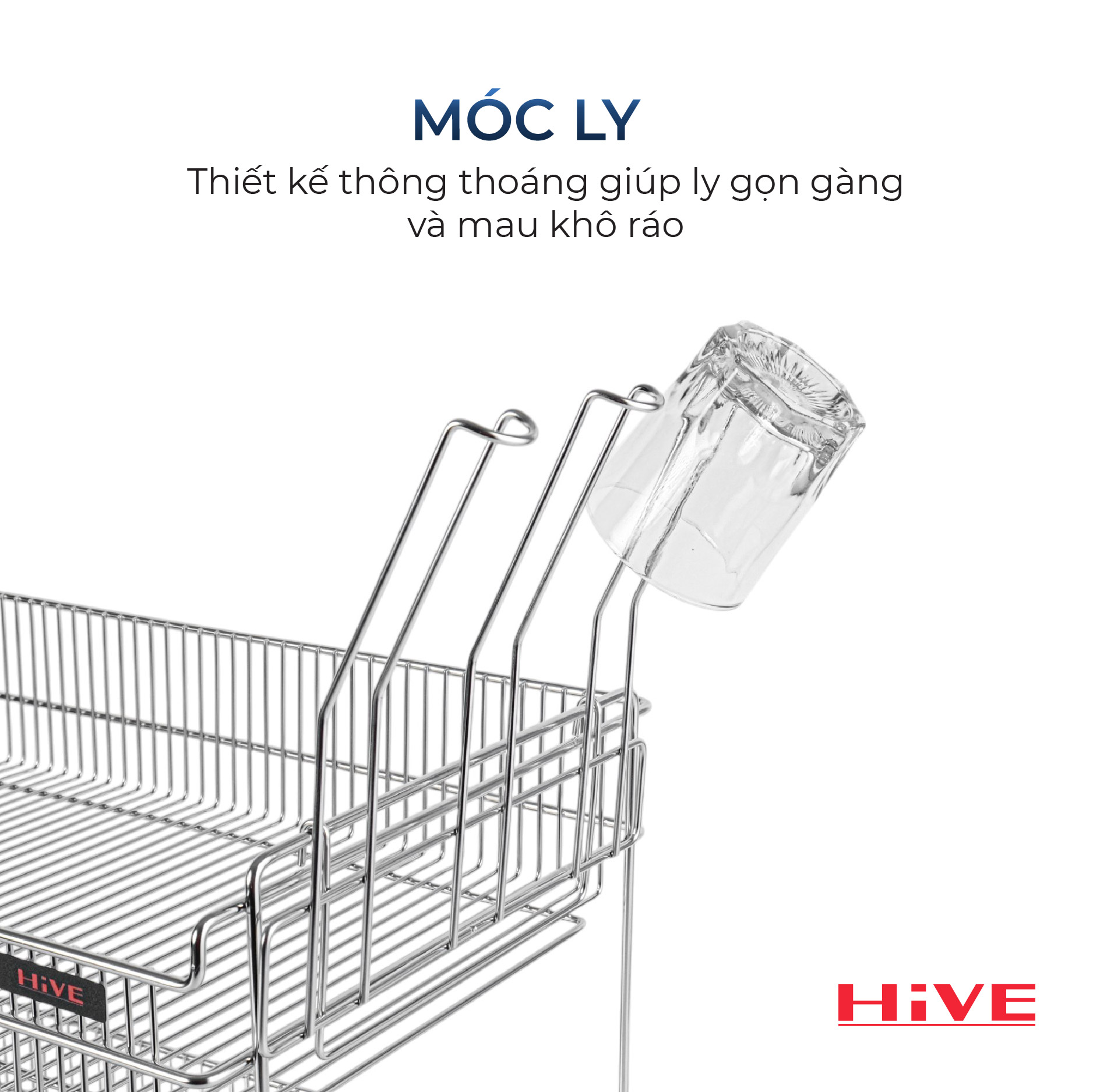 Kệ (giá) để chén bát HiVE KO 2 tầng inox 304