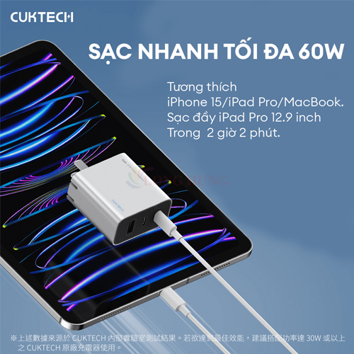 Cáp USB Type-C to Type-C Cuktech 60W CTC305N/CTC310N/CTC315N - Hàng chính hãng